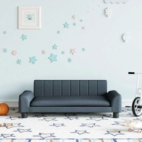 3196259 vidaXL Детски диван, тъмносив, 90x53x30 см, текстил