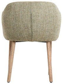 Светлозелени тапицирани трапезни столове в комплект с подлакътници 2 бр. Blaine – Light &amp; Living