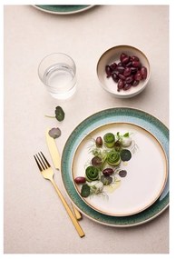 Бяла/зелена глинена чиния ø 27 cm Gastro White/Green – Bitz