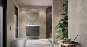 Антрацитен матов стенен шкаф за мивка 81x65 cm Bodera – Germania