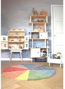 Вълнен ръчно изработен детски килим подходящ за пране ø120 cm Pie Chart – Lorena Canals