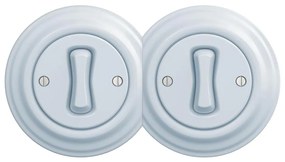 Kliklap - Двоен ретро еднополюсен ключ с рамка № 1 син