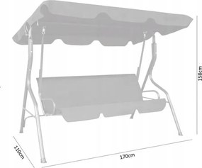 Удобна градинска люлка в сиво