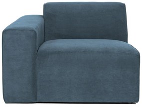 Син модулен диван от рипсено кадифе (ляв ъгъл) Sting – Scandic