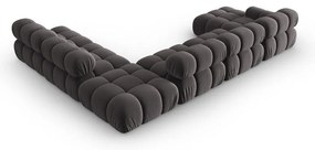 Тъмносив кадифен диван 379 cm Bellis - Micadoni Home