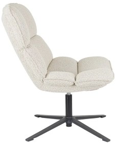 Кремаво въртящо се кресло от букле Bros – White Label