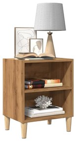 856419 vidaXL Нощни шкафчета, 2 бр, дъб артизан, 40x30x50 см, инженерно дърво