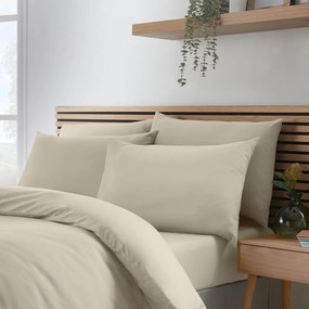 Бежово спално бельо за двойно легло 200x200 cm So Soft - Catherine Lansfield