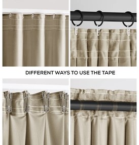 Кафяво/бежово dimout перде 140x270 cm Pleat – Restilo
