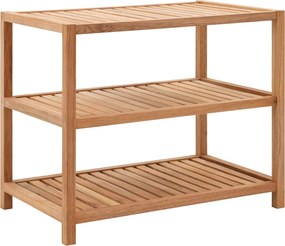 247606 vidaXL Стелаж за баня, орехово дърво масив, 65x40x55 cм