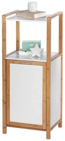 Бамбукова етажерка за баня в бял и естествен цвят 40x95 cm Finja - Wenko