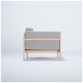 Кресло от дъбово дърво със сива текстилна седалка Fawn - Gazzda