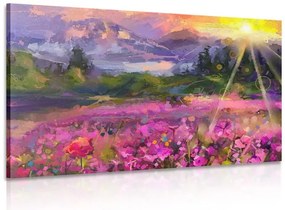 Картина на платно – Цветна пейзажна маслена живопис