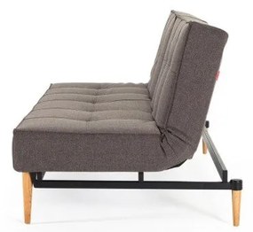 Тъмносив разтегателен диван с дървена основа Flashtex Dark Grey Splitback - Innovation