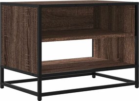 848883 vidaXL ТB шкаф, кафяв дъб, 61x40x46 см, инженерно дърво и метал