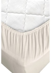 Жълт и кремав памучен чаршаф за двойно легло/разширен чаршаф за легло 200x220 cm - Mila Home