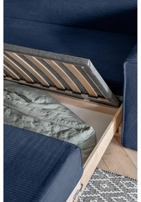 Тъмносин разтегателен диван 168 cm Lucky Lucy - Miuform