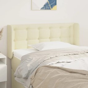 3118848 vidaXL Горна табла за легло, кремава, 93x16x78/88 см, изкуствена кожа