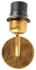 Винтидж стенна лампа златиста без абажур - Matt