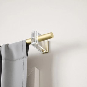 Матово златист стоманен разширяем прът за завеси 107 - 305 cm Flute – Umbra
