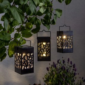 Комплект от 3 висящи слънчеви LED фенера, височина 11 см Izola - Star Trading
