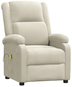 342419 vidaXL Масажен стол, кремав, кадифе