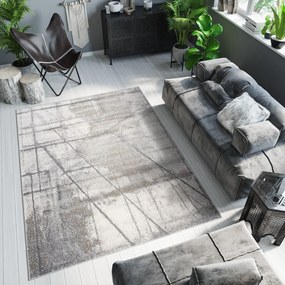 Бежово-сив килим с абстрактна шарка Ширина: 80 см | Дължина: 150 см