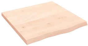 363534 vidaXL Стенен рафт, 60x60x(2-4) см, необработен масивен дъб