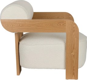 Бежово кресло от букле Oolong – Zuiver