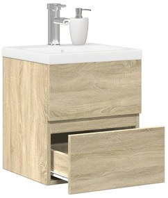 3325032 vidaXL Комплект мебели за баня от 2 части, дъб сонома, инженерно дърво