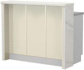 Островна кухненска пейка Modena-Length: 120 cm.-Beige-White Marble