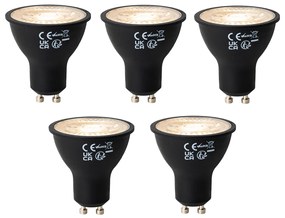 Комплект от 5 димируеми LED крушки GU10 черни 7W 430 lm 2700K