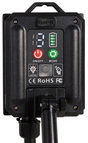 Външна подова лампа черна с акумулаторен LED и соларен панел - Barry