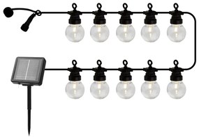 Светлинна верига с 10 броя крушки, със соларен панел дължина 300 cm Lucas Clear – Sirius