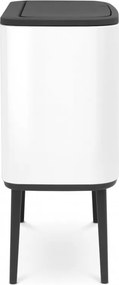 Кош за боклук Brabantia Bo Touch 651110, 11+23 л, Плавно и безшумно отваряне, Голям отвор, Бял