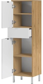 Бял висок шкаф за баня 34x120 cm Mauresa - Germania