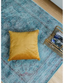 Син вискозен килим Lara Aqua, 120 x 170 cm - Universal