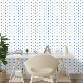 Тапет – Сини геометрични диаманти