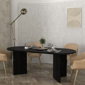 Меламиново трапезарно маса Cortado в цвят сенкрон черен 200x90x74см.