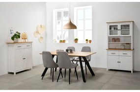 Бял висок скрин от масивен бор 90x110 cm Miranda – Marckeric