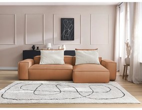Кафяв ъглов диван от изкуствена кожа (променлив) Boheme – Bobochic Paris