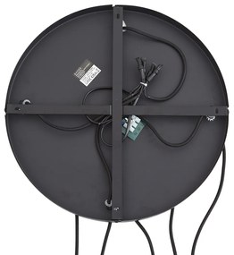 Дизайнерска висяща лампа черна с димно стъкло 5 светлини - Ana