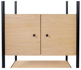 Черна етажерка в дъб 90x180 cm Jungend - Woodman