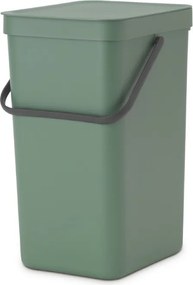 Кош за разделно събиране на боклук Brabantia Sort&Go 1003235, 16 л, Дръжка, Възможност за стенен монтаж, Тъмнозелен
