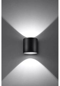 Черна стенна лампа Roda - Sollux