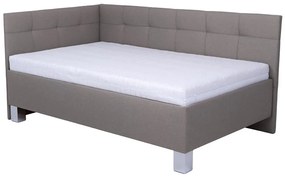 Тапицирано легло с матрак и пространство за съхранение MARIA PETITE 120x200 см таупе