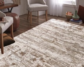 Бежово-кафяв модерен килим
