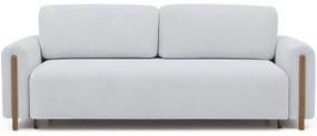 Сив сгъваем/с място за съхранение диван от прежда с примки от букле 244 cm Arcadova – ELTAP