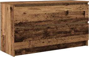 861812 vidaXL ТВ шкаф Старо дърво 100x35x54 cm Инженерна дървесина