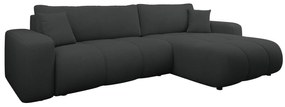 Ъглов диван Furyn L Maxi-Черен